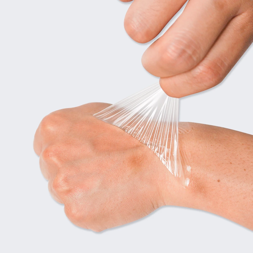 Transparent Film Dressing, 2.35*2.75', Waterproof Adhesive Patch, with Frame, Wound Cover for Post Surgical