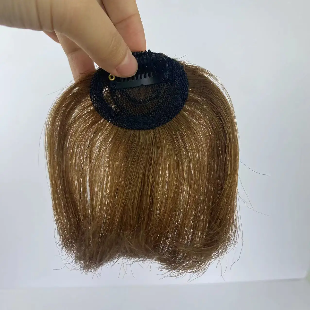 Bangs No Sideburn Natural Hair Straight Fringe Human Hair Wigs Net Base Human Hair Fringe Clip In Bangs Fringe For Women