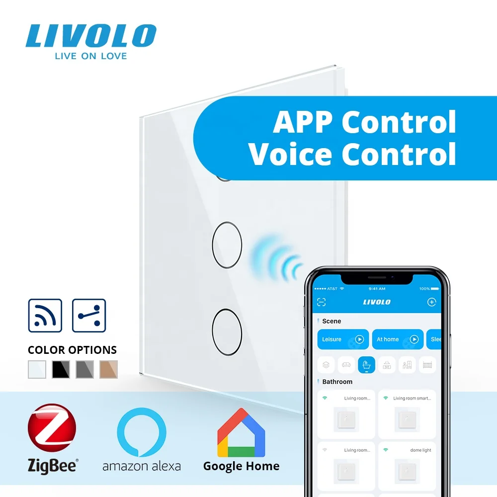 LIVOLO UK standard smart EC 3gang 2way touch panel switch,wall electrical light,wifi remote sensor,no sound,backlight