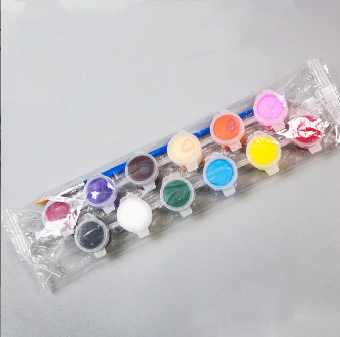 Non Toxic Mini 3ml and 5ml Strip Pot Kids Acrylic Color Paint Quick Drying Acrylic Paint Set