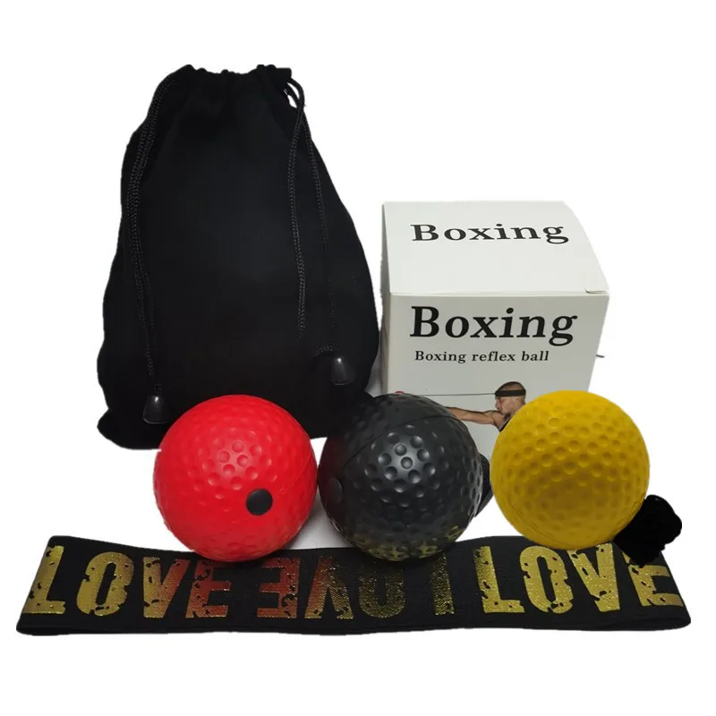 Customized Logo Boxing Reflex Ball Silicone Head Mounted High Speed Boxing Ball For Training Fitness Boxing