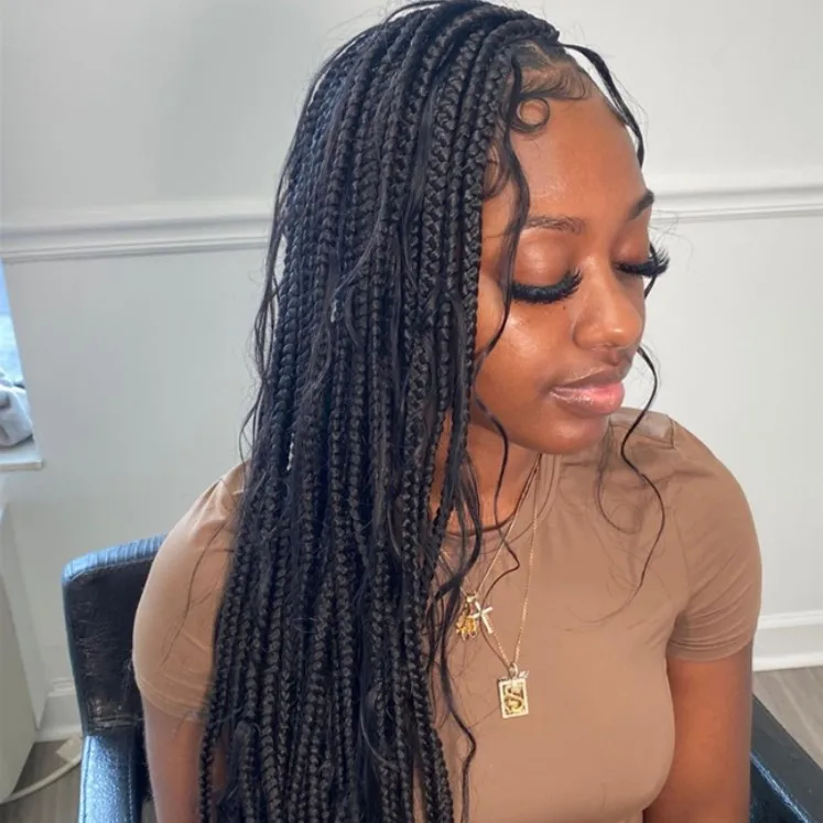 natural look 28inch Long Synthetic Hair Black Color Wavy Soft Dreadlocks Wig 9*6 Lace Frontal Wigs for Black Woman