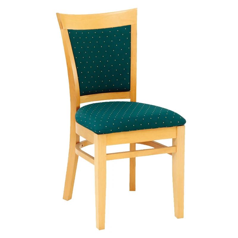 Wood Restaurant Hotel Conference Chairs With Customized Upholstery Fabric Seat