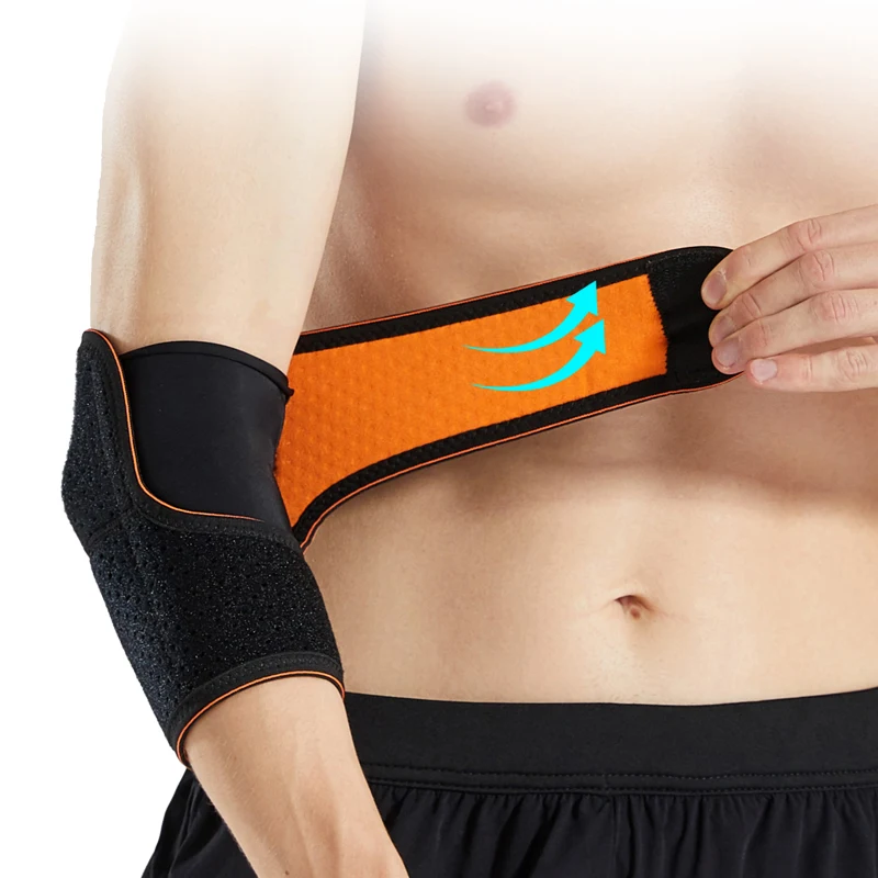 RUNYI OEM custom logo size breathable elbow support sleeve orthopedic elbow braces neoprene waterproof elbow support for adult