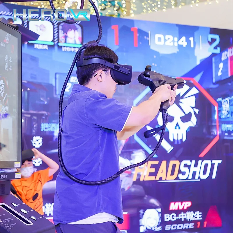 HEROVR Fec Industry Worldwide Esports Amusement Park Gun Arcade Vr Sniper Shooting Game Machine