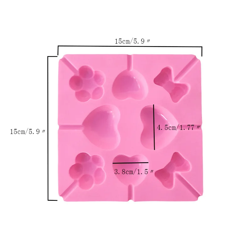 Lollipop Chocolate Silicone Mold 3D Ice Mold Cake Fondant Jelly Mould DIY Cake Baking Decoration Resin Soap Mold Baking Tools
