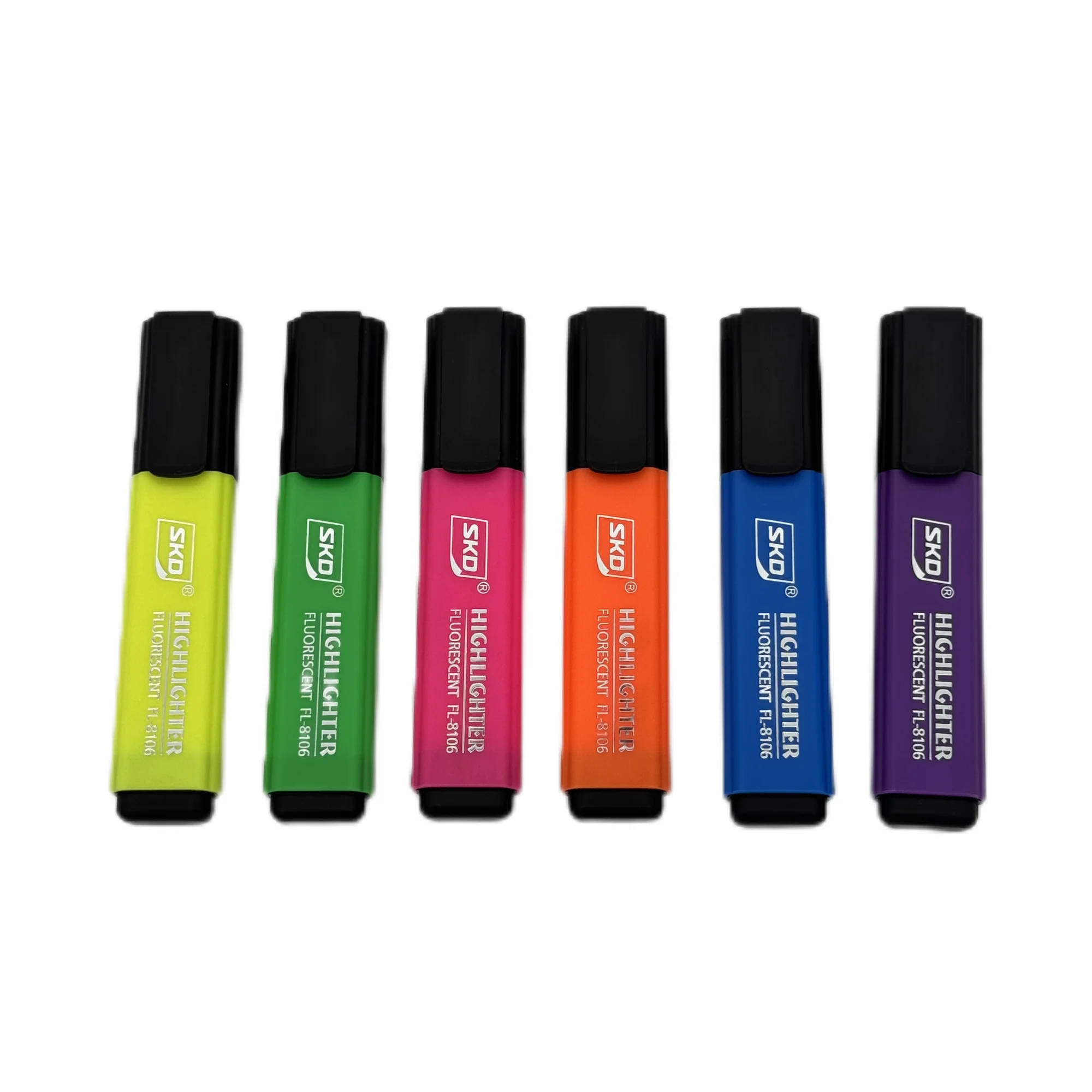OEM/ODM acceptable supplier neon colorful highlighters pen normal size highlighter marker highlighter pen set with clip
