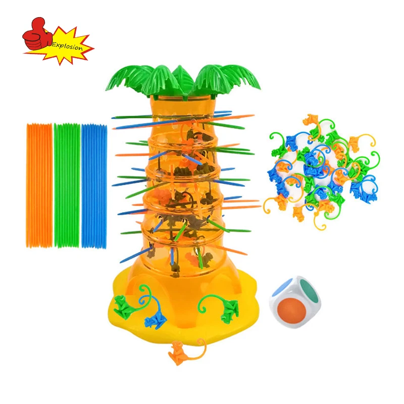 Factory Direct Sales Cute Multiplayer Plastic Tabletop Game Tumbling Monkey Toy Monkey Climbing Tree Interesting Educational Toy