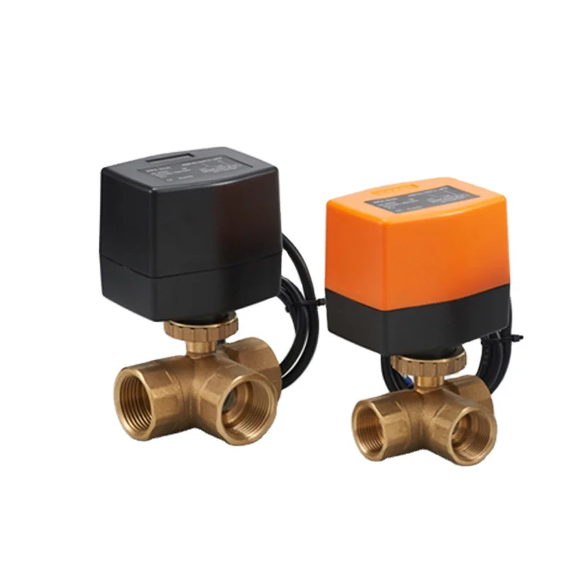 Winvall AC 24Volt Actuator 3 Wires ON/OFF Control 15mm 20mm 25mm Ball Valve Electric Actuated Motorized 3 Way Brass Ball Valve