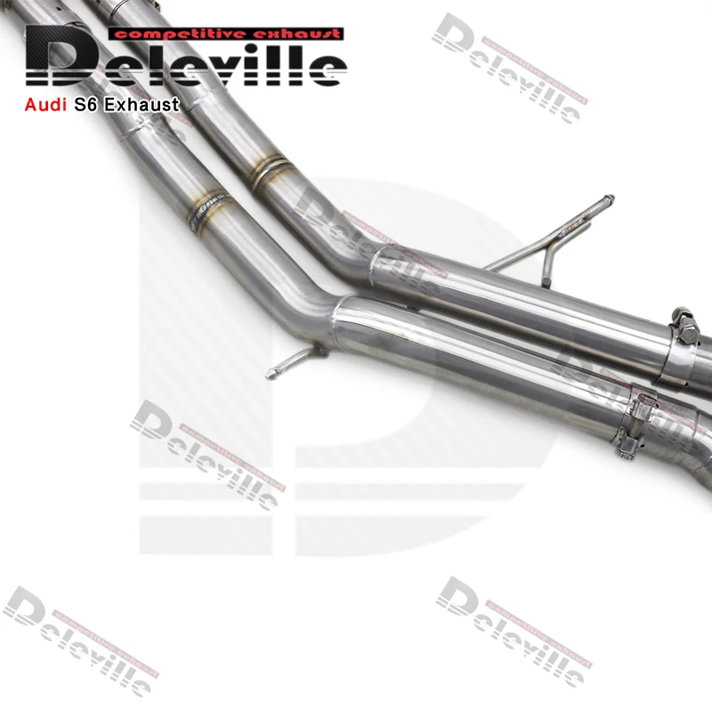 Factory Tuning Catback For Audi S6/S7 C7 4.0T 2013-2018 Active Sound Factory Valve Control Muffler Catback Escape Exhaust