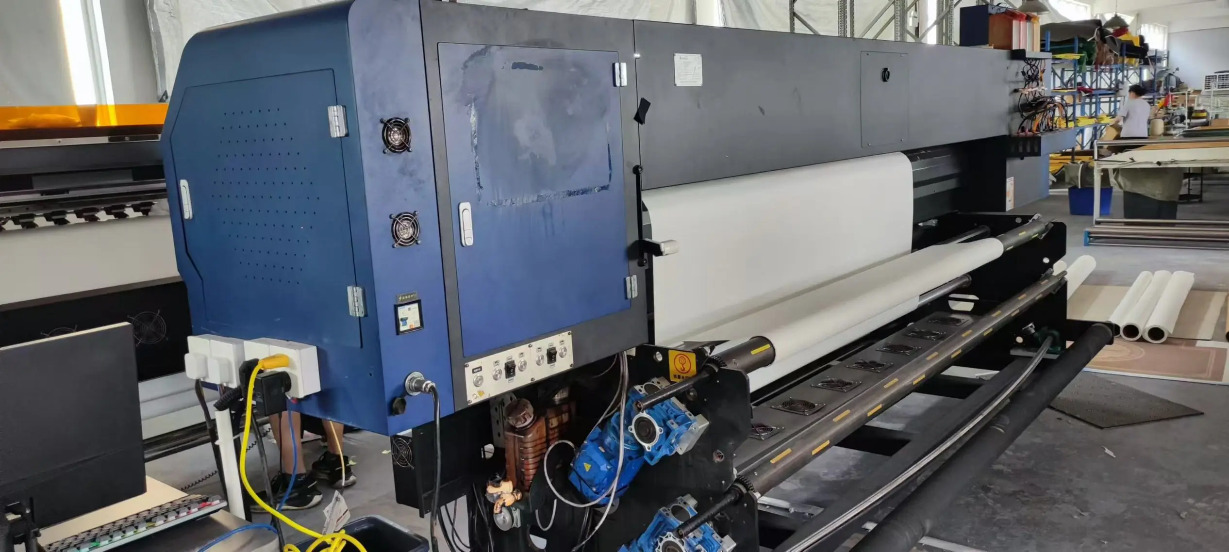 2.6m T-shirt printing machine woven fabric textile printer with 8 print heads sublimation printer