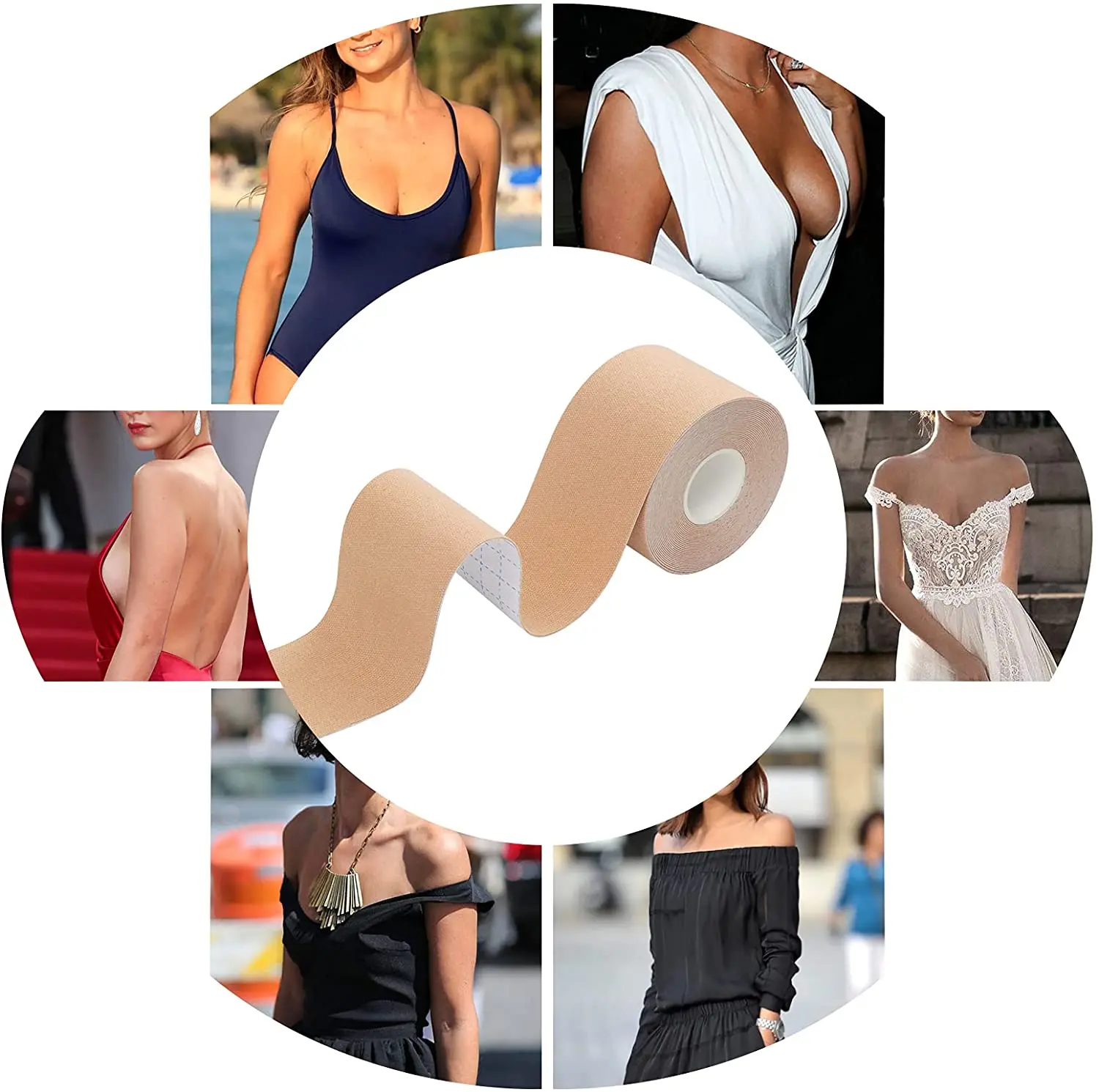 Made in China Garment Accessories Breast Tape for Big Boobs, Manufacturer Directly Silicone Boob Tape