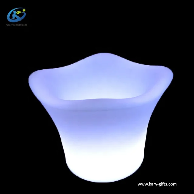 PE plastic led ice bucket event furniture nightclub illuminated LED ice bucket