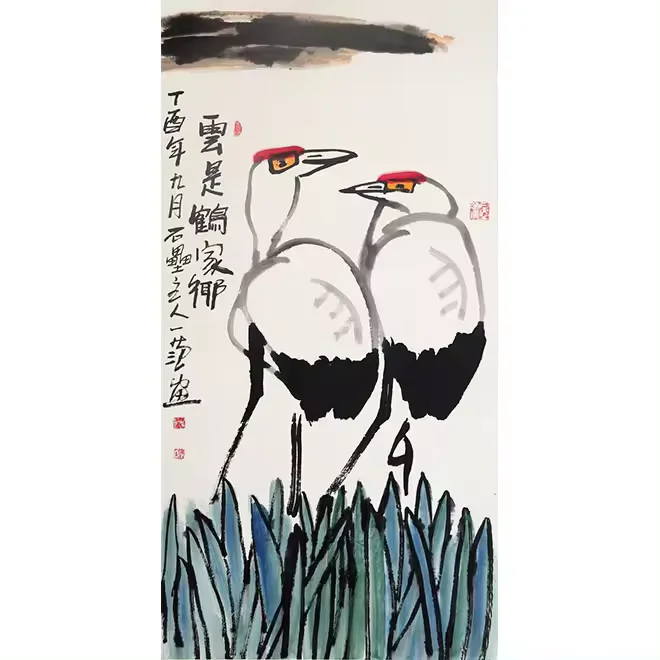 Декоративная роспись новый китайский ресторан столовая висит картина гостиная диван фон стены спальня Фреска