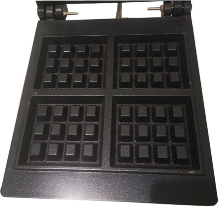 Commercial Egg Waffle Maker 2 Section Enamel Plate waffle Baker Waffle Making Machine