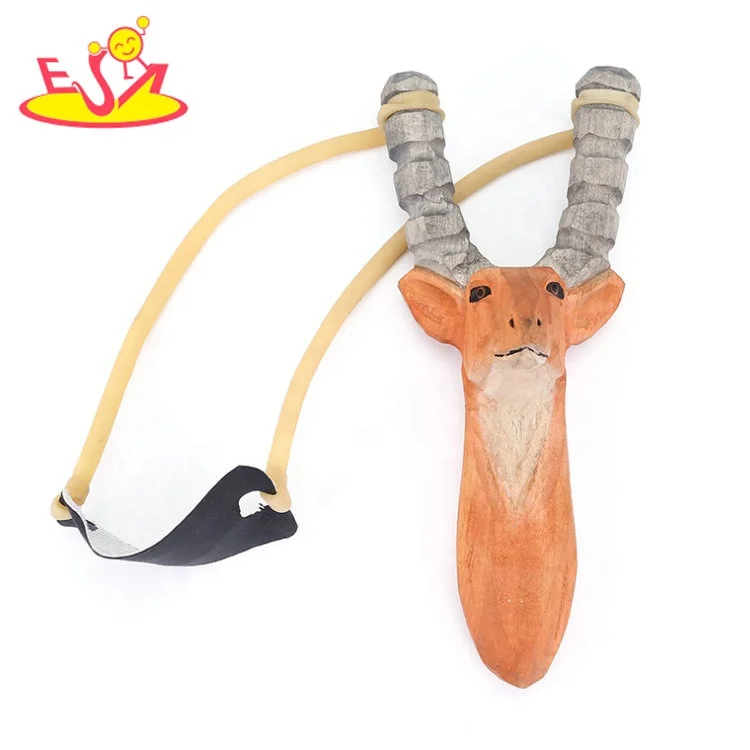 2023 hand carved outdoor shooting wooden toy slingshot for kids W01A390