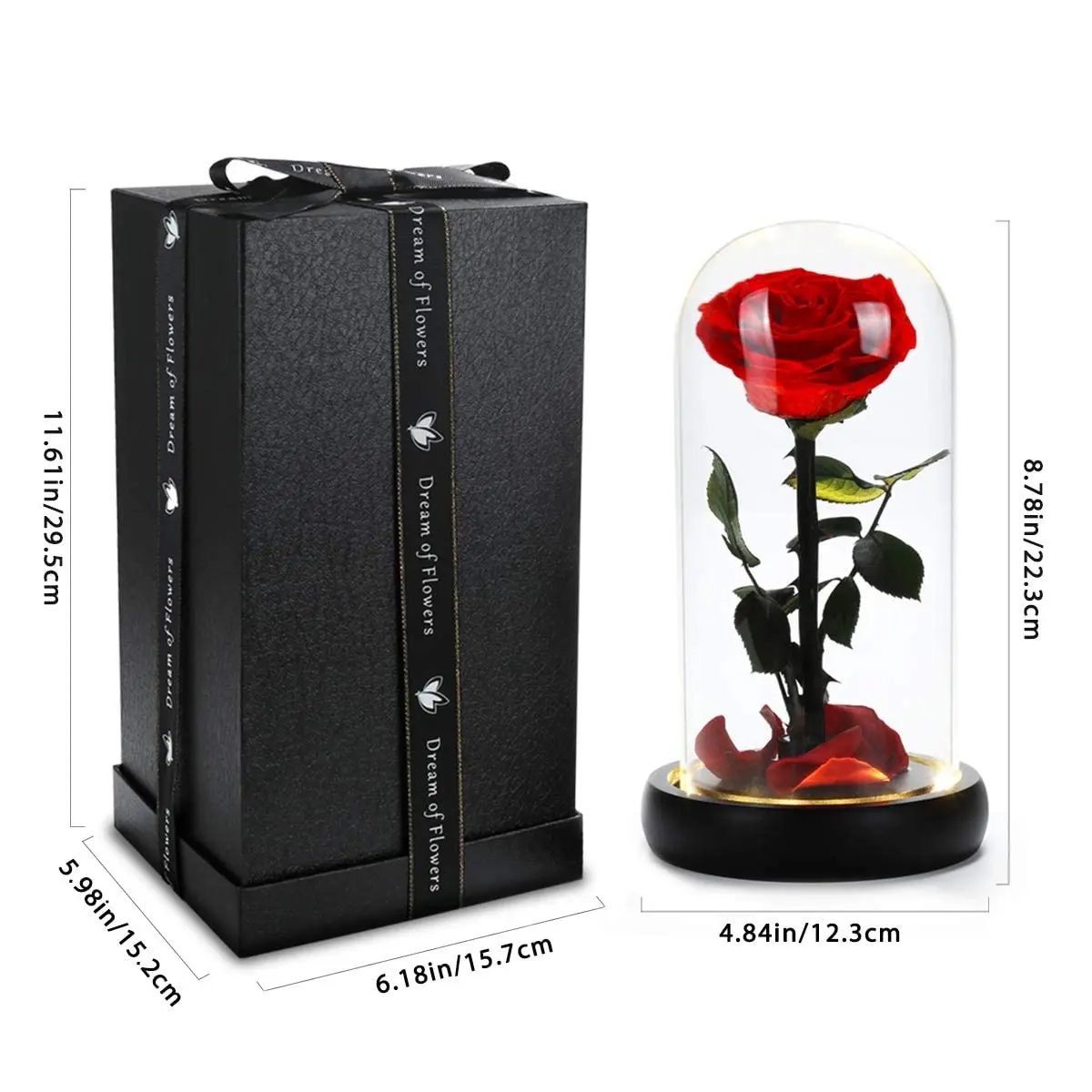 forever roses wholesale 7cm led enchanted galaxy rose eternal reasonable price preserved rose in dome glass