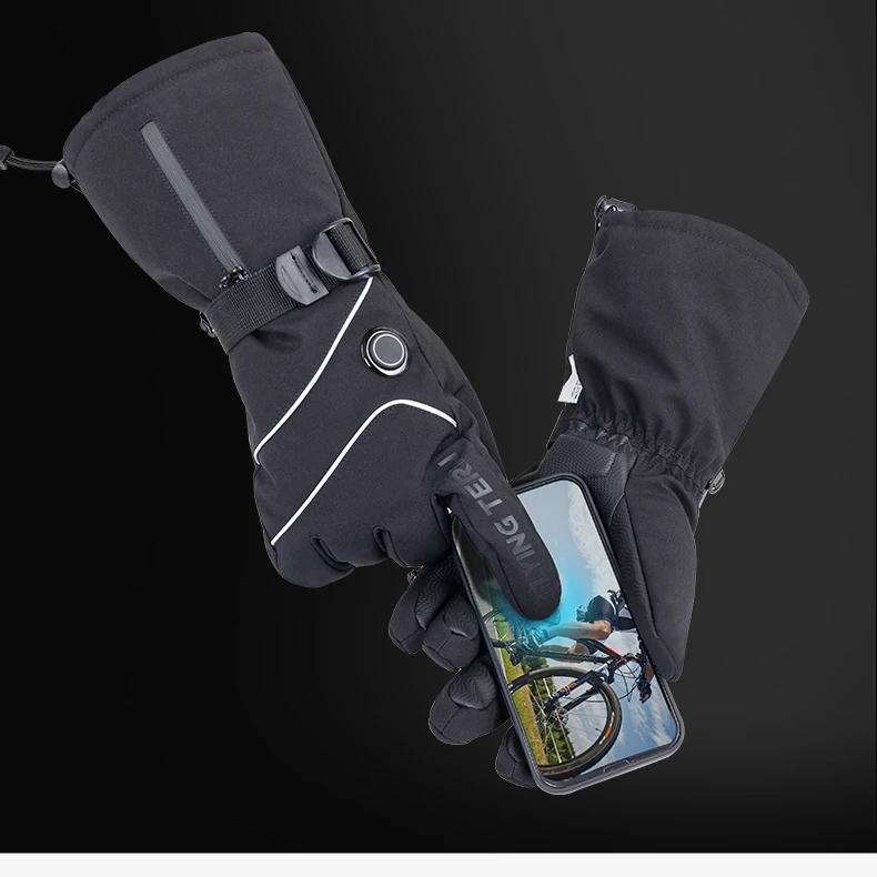 Men Women Waterproof Rechargeable Battery Snowboard Motorcycle Racing Cycling Guantes Freezer Winter Ski Electric Heated Gloves