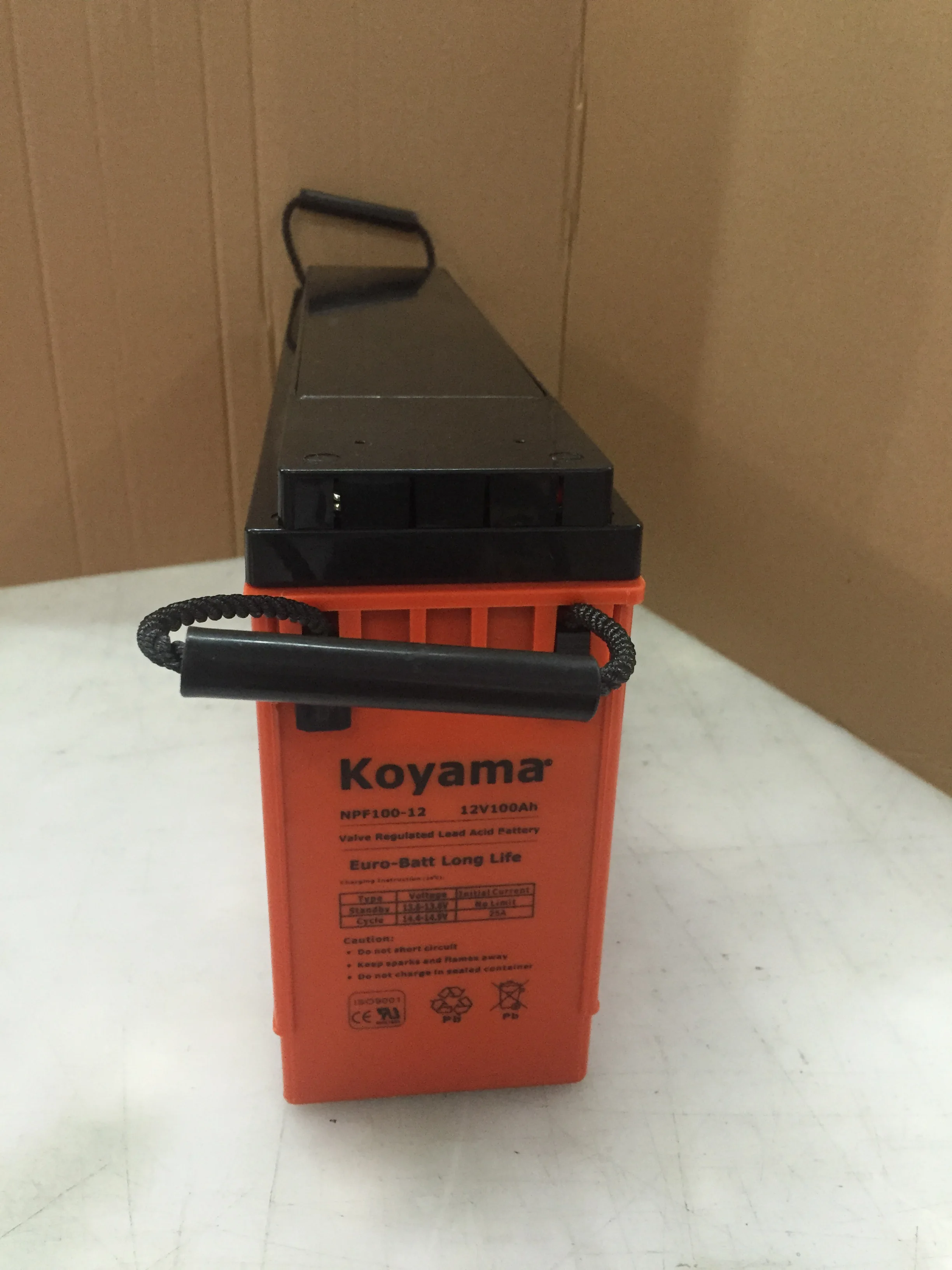 Euro Batt Front terminal  12V 100ah AGM telecom Battery NPF100-12