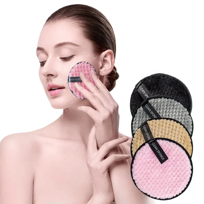 
Microfiber Cotton New reusable fiber custom cleansing pads organic eco-friendly washable facial cotton makeup remover pads 
