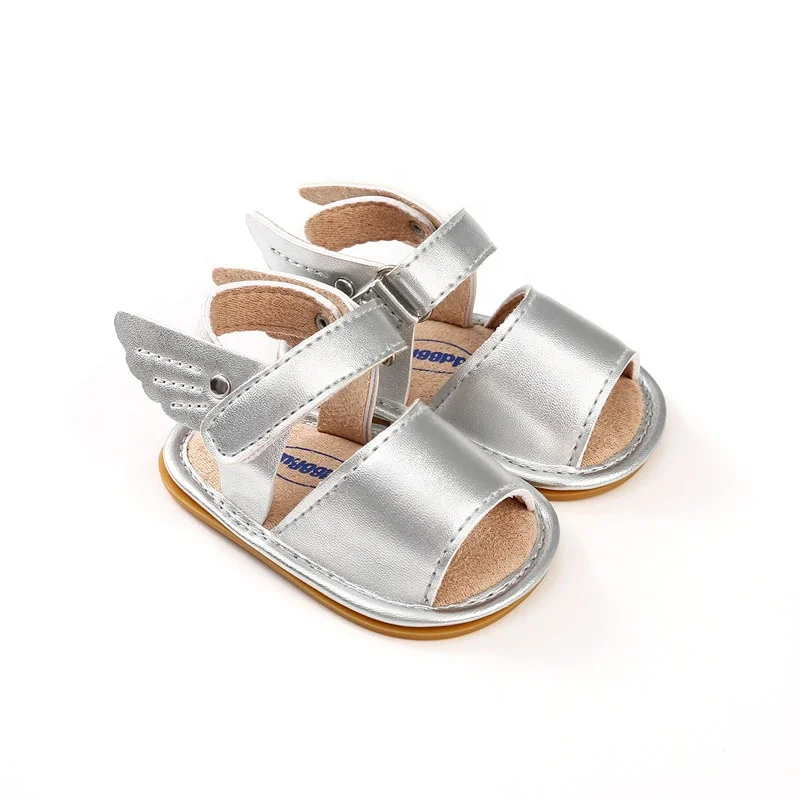 Новая летняя детская обувь WONBO, милая обувь из искусственной кожи с крыльями для малышей, обувь для первых шагов, обувь для маленьких девочек, обувь для малышей