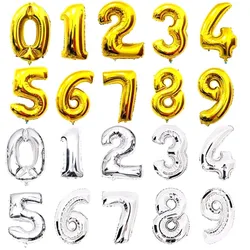 Hot Selling Foil Number Balloon Decoration Colors Large Number Balloons For Party Birthday Decoration Colors Number Balloons