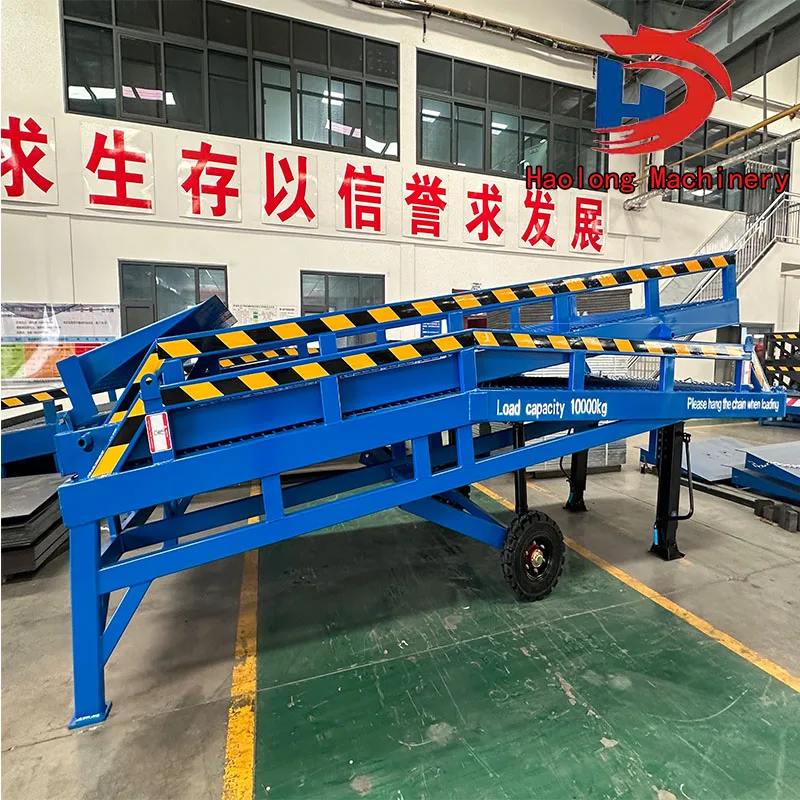 Mobile boarding bridge, two-piece split type container loading and unloading platform, forklift ramp