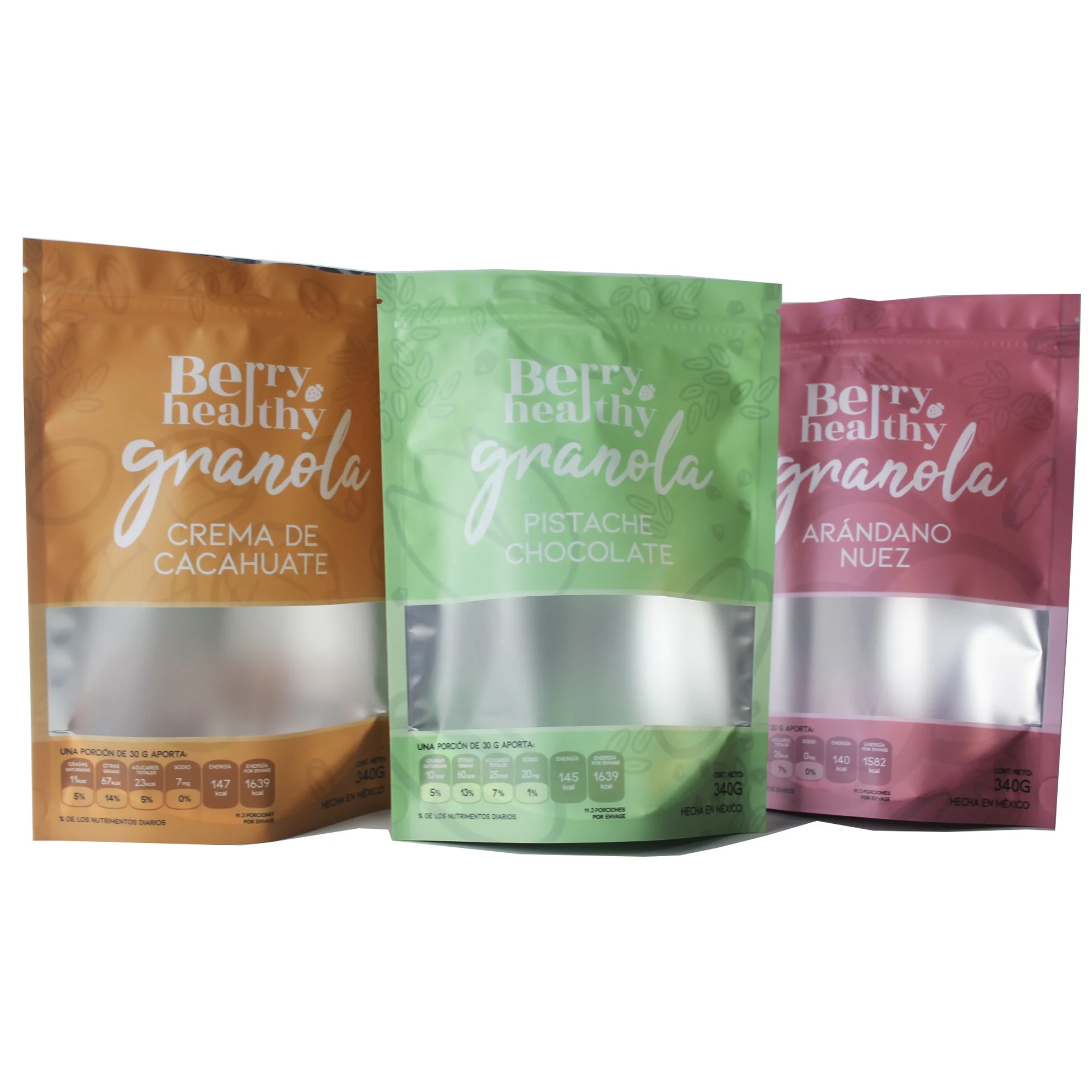 Food Grade Stand Up Zip lock Clear Plastic Packaging Organic Spices Bag With Custom Own Logo