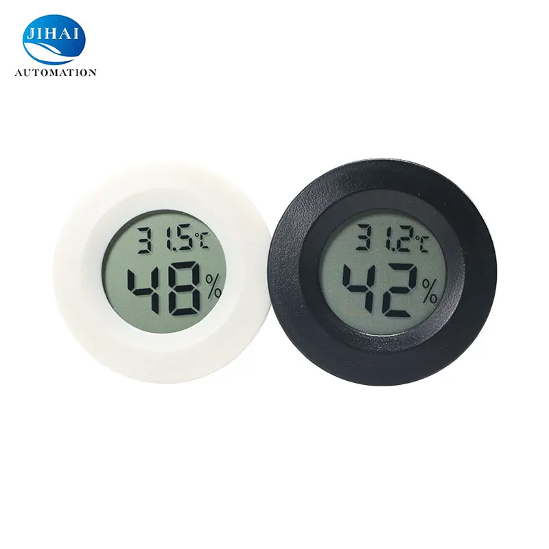 Новый Круглый Мини-контейнер для домашних животных Электронный ЖК Цифровой термометр гигрометр