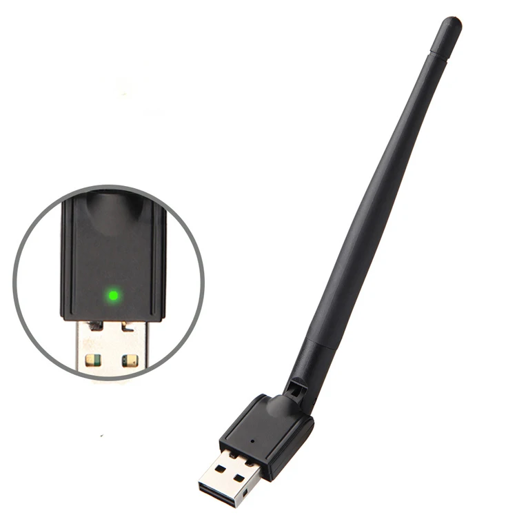 Black USB 2.0 Abs 2.4Ghz Mt7601 150Mbps Mini USB Wifi Adapter Free Driver USB Wifi Dongle Adapter