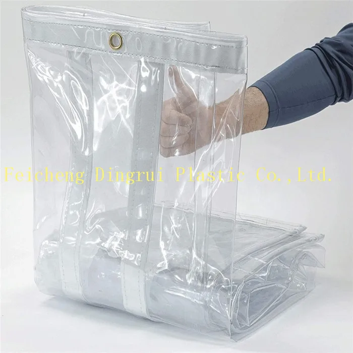 Industrial Water proof PVC Transparent Clear Tarpaulin Roll For Rain Curtain and Door Curtain
