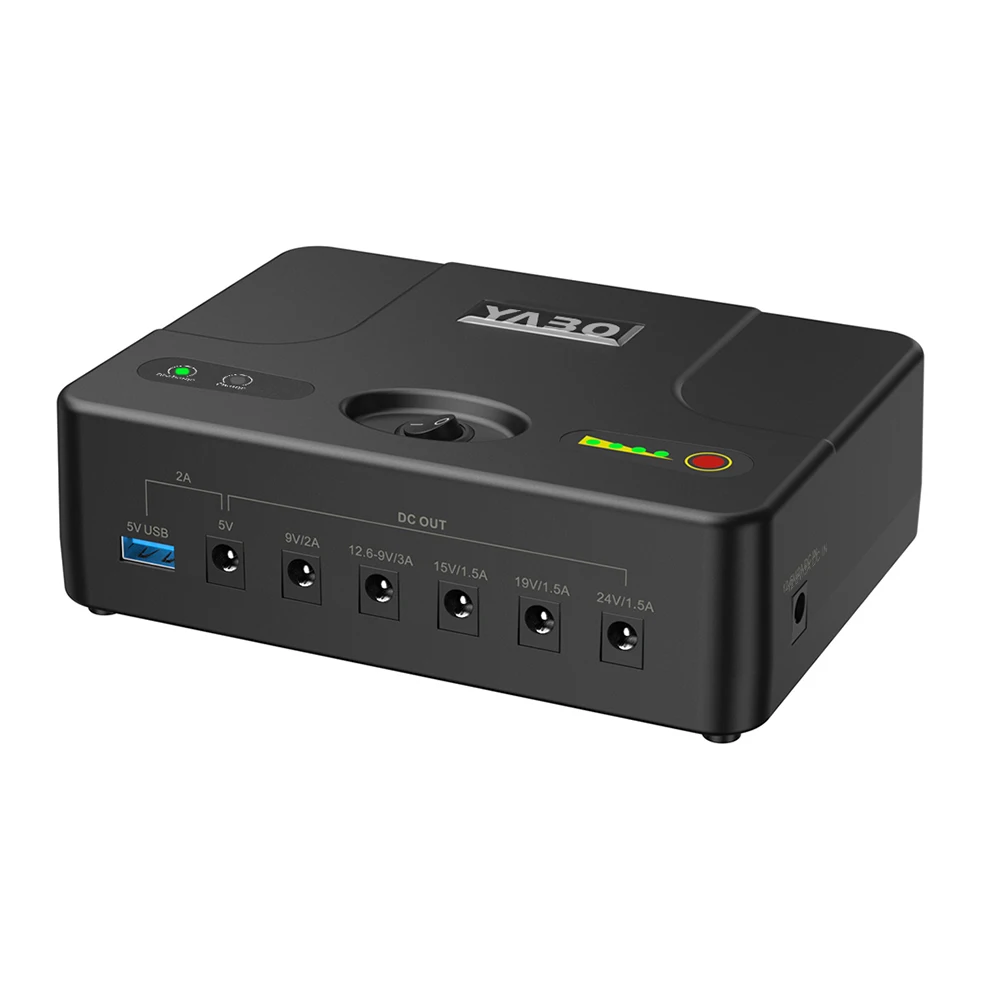 Input 12.6V DC Solar Energy Mini UPS Battery Backup 95.04Wh Uninterruptible Power Supply for Router/Modem/Security Camera