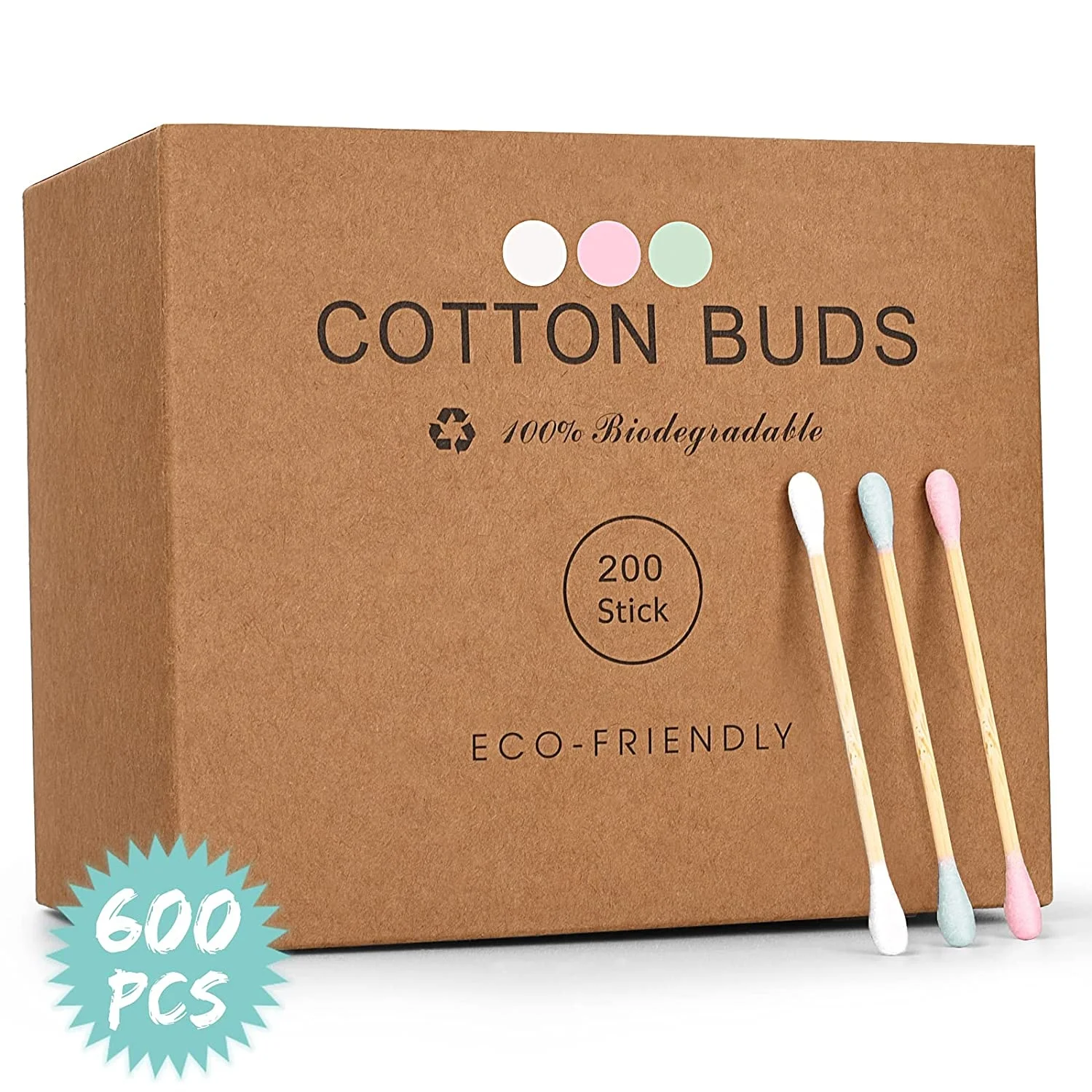 200pcs cup packing eco friendly person care bamboo sticks 100% pure nature cotton buds swabs