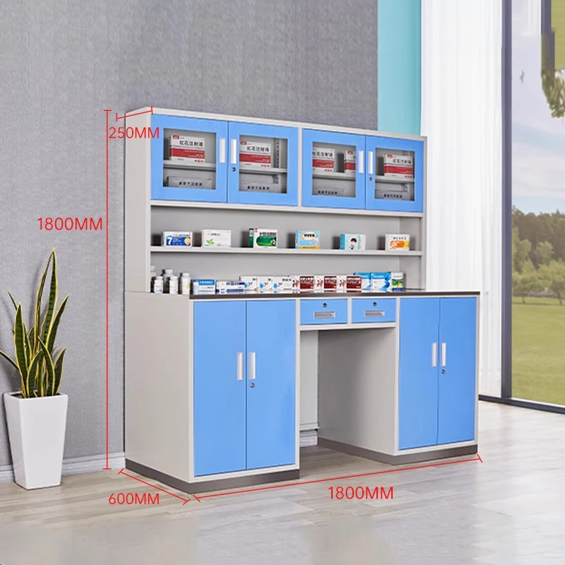 Metal Modern Modular Hospital Furniture and equipment Dental Wall Medicine Cabinets with Drawers for dental