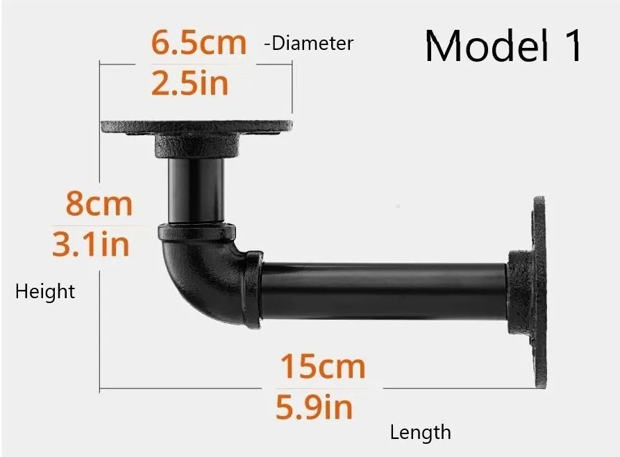 Плавающие кронштейны для полки, промышленный кронштейн для труб для плавающих полок для домашнего декора фермерского дома