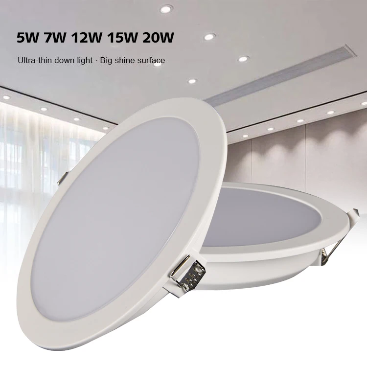 Commercial Cheap Price Downlights Restaurant Office Market Cabinet Durable High Cri 5w 7w 12w 15w 20w Led Panel Light