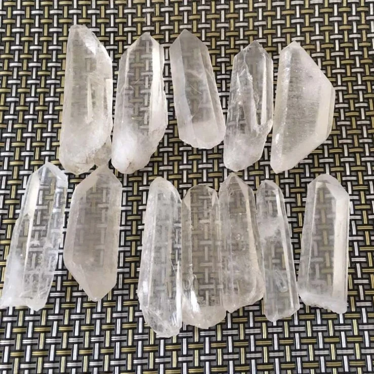 Wholesale crystals healing stones rough point crystal clear quartz rough