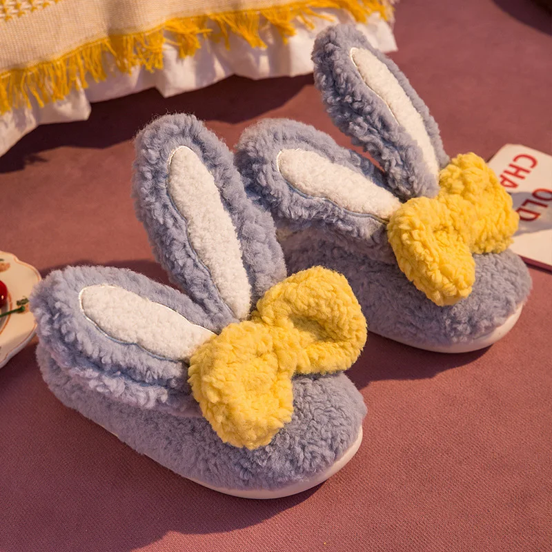 MMX265-1 Ladies Winter Cartoon Slippers Best Price Cute Rabbit House