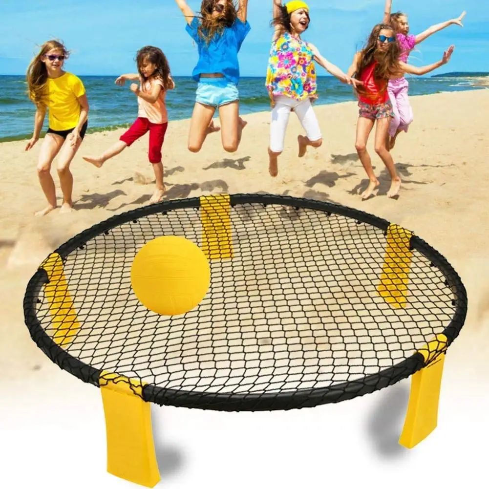 mini beach volleyball spike game set outdoor team sports lawn fitness equipment with 3 ball volleyball net