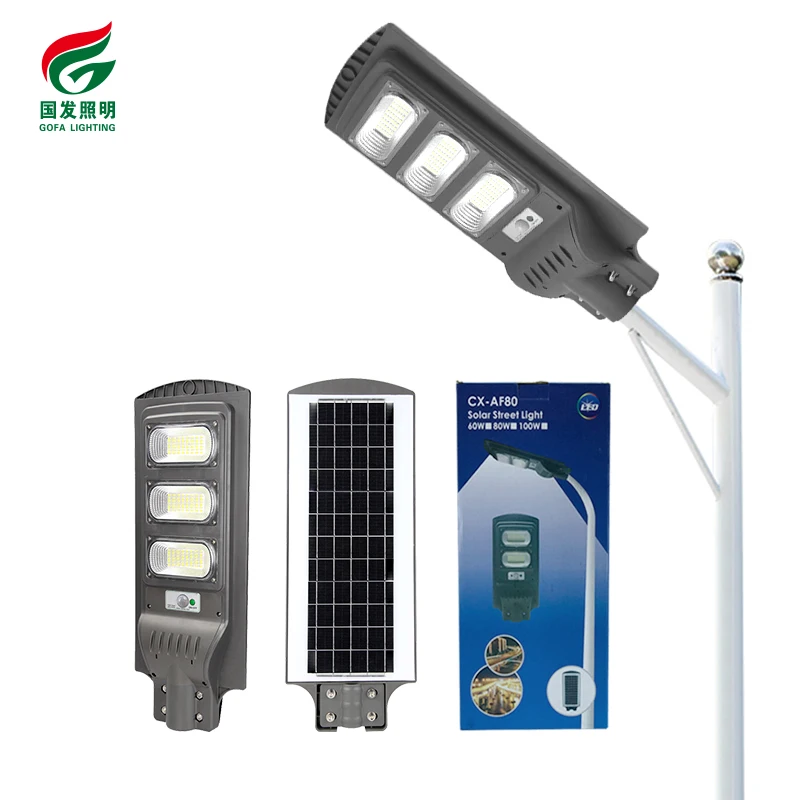 Ip65 Водонепроницаемый Солнечный интегрированный уличный Lanp 30 Вт 60 Вт 90 Вт 120 Вт наружный все в одном светодиодный солнечный уличный свет