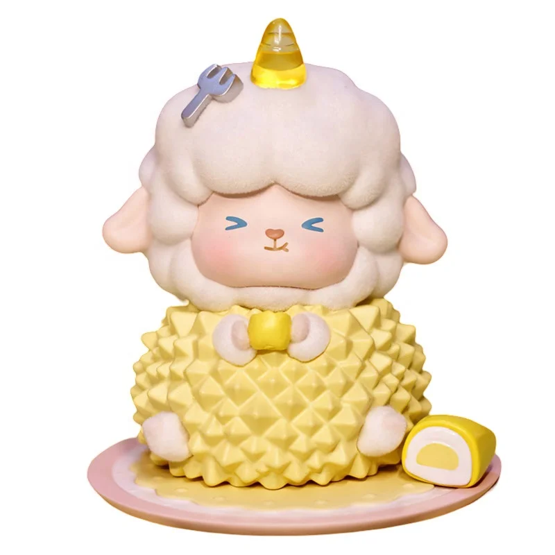 Hot selling items cute collection ornaments Curly sheep mystery box mini characters gourmet street blind box toys figures