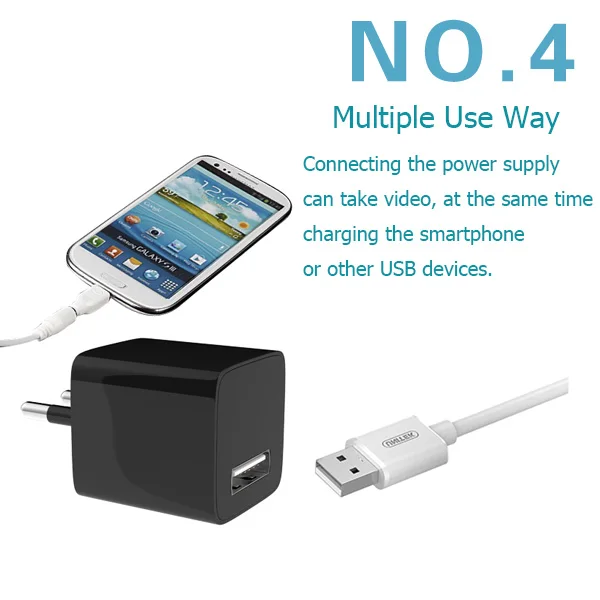  Миниатюрная шпионская камера с USB-зарядным устройством HD Скрытая настенное зарядное устройство USB-разъемом для няни дома детей малышей без