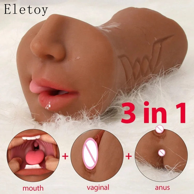 Sex toys in bangladesh 3 in 1 male Artificial Vagina Masturbation Men Pocket Pussy silicone mold