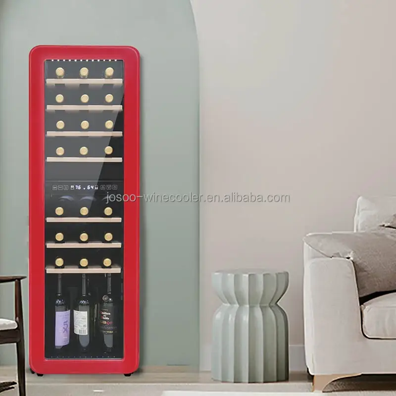 86L Single Temperature Glass Front Door Dual Zone Red Wine Fridge Chiller Cooler Manufacturers B78