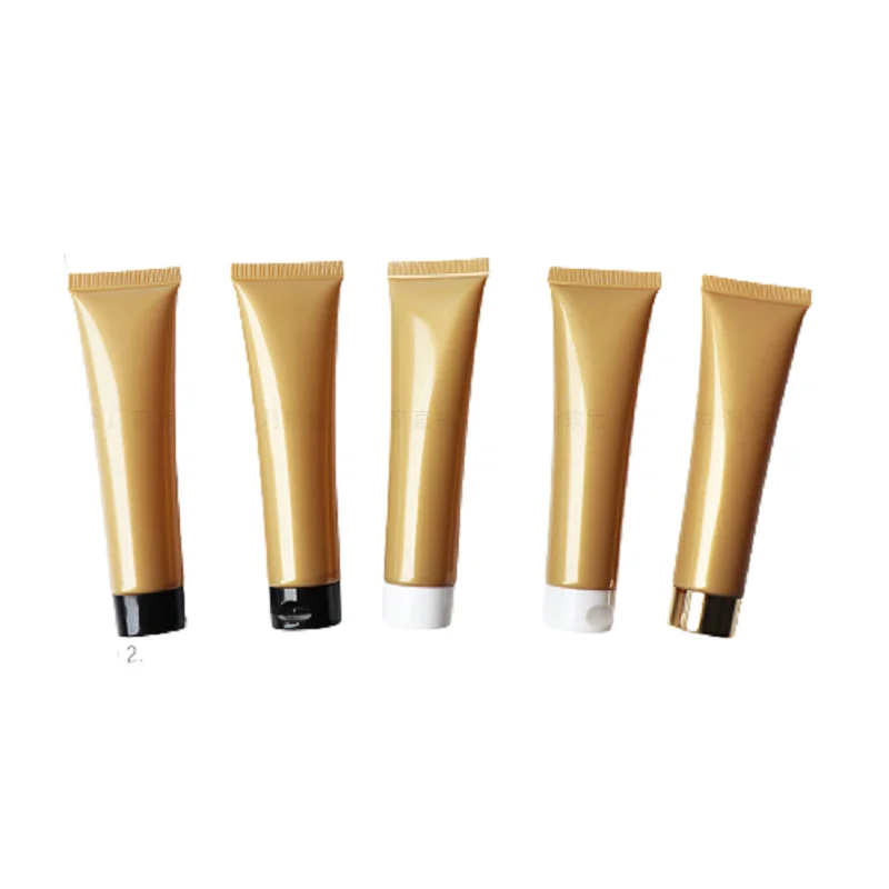 40Ml Pearl Gold Facial Cleanser Refillable Bottle Plastict Scrow Lid Empty Cosmetic Packaging Container Squeeze Tube 30Pieces