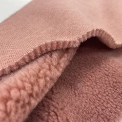 China Supply Custom Knitted Plain Lining Blanket Lay Magenta Small Wool Fleece Fabric
