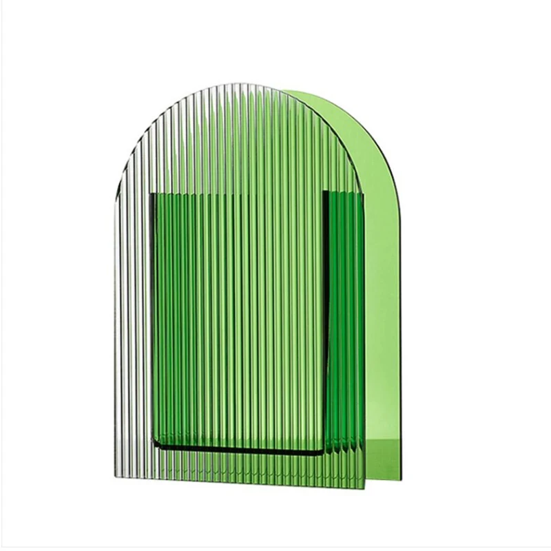 Factory customized high quality transparent color acrylic  home decorative  vase