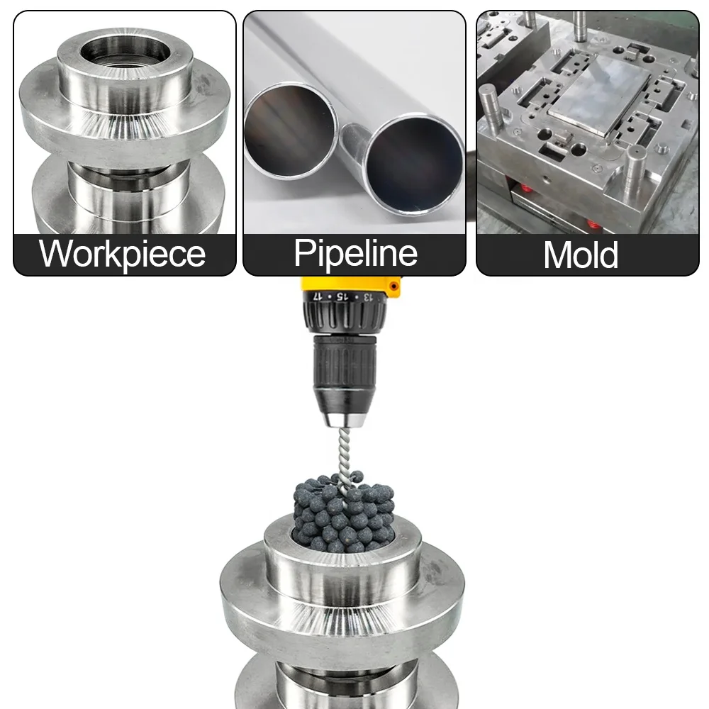 For Pipe Tube Polishing Brush Abrasive Ball Deburring Brush