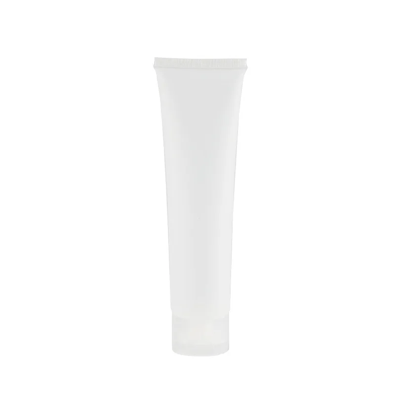 100ml Refillable Travel Plastic Matte Flip Cosmetic Face Wash Hand Cream round shaped Squeeze lotion Bottle