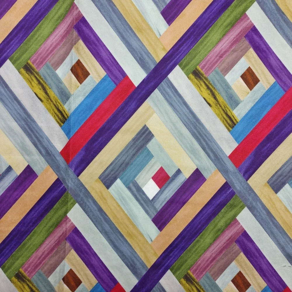High Quality 100% Polyester 210gsm Super Soft Geometric Printed Velvet Sofa Fabric For Home Textile